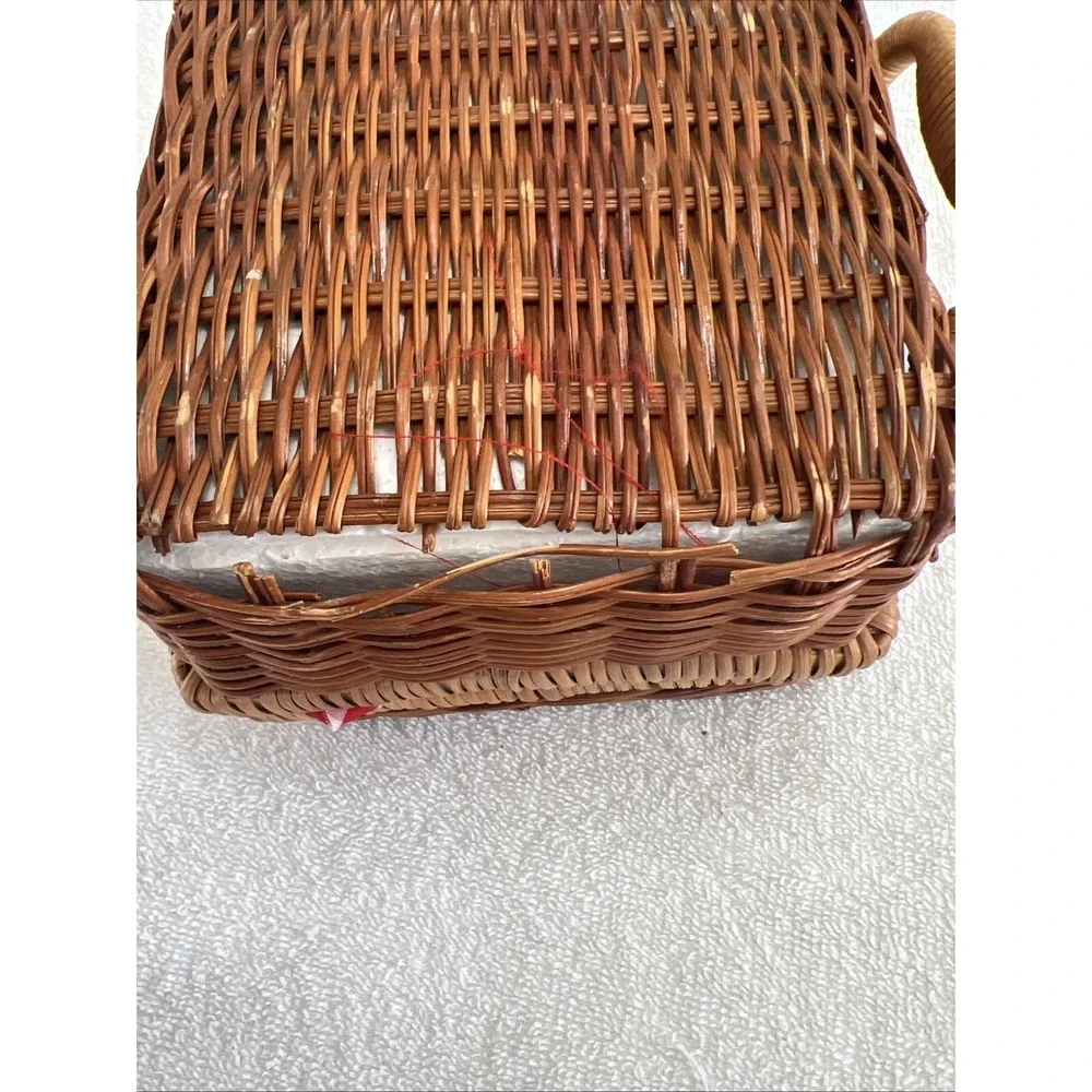 Vintage Children's Tea Set With Basket Read Plates Cup Spoon‎ Read Description